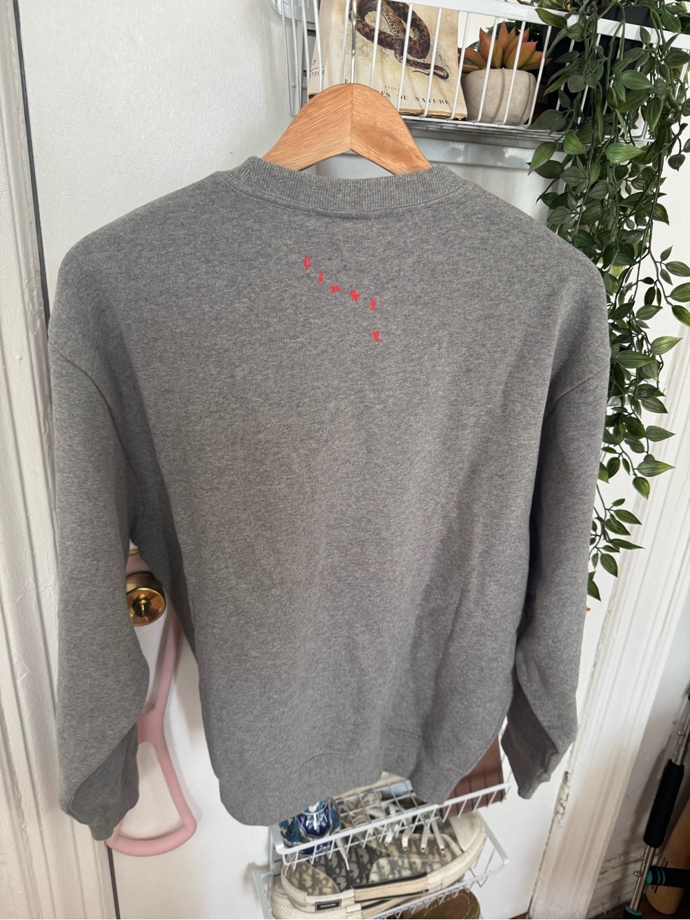 Clare V. women’s Gray Sweatshirt with Red 'CIAO' Graphic - Picture 3 of 3